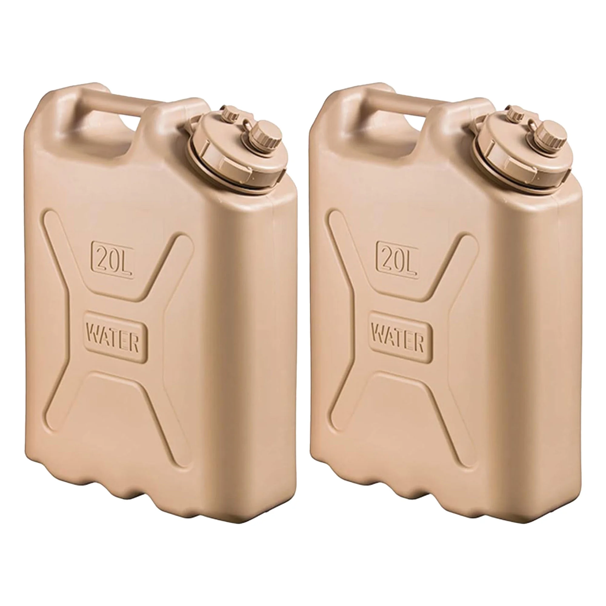 Scepter Lightweight BPA 5 Gallon Portable Water Storage Container, Sand (2 Pack) - Radiant Selections