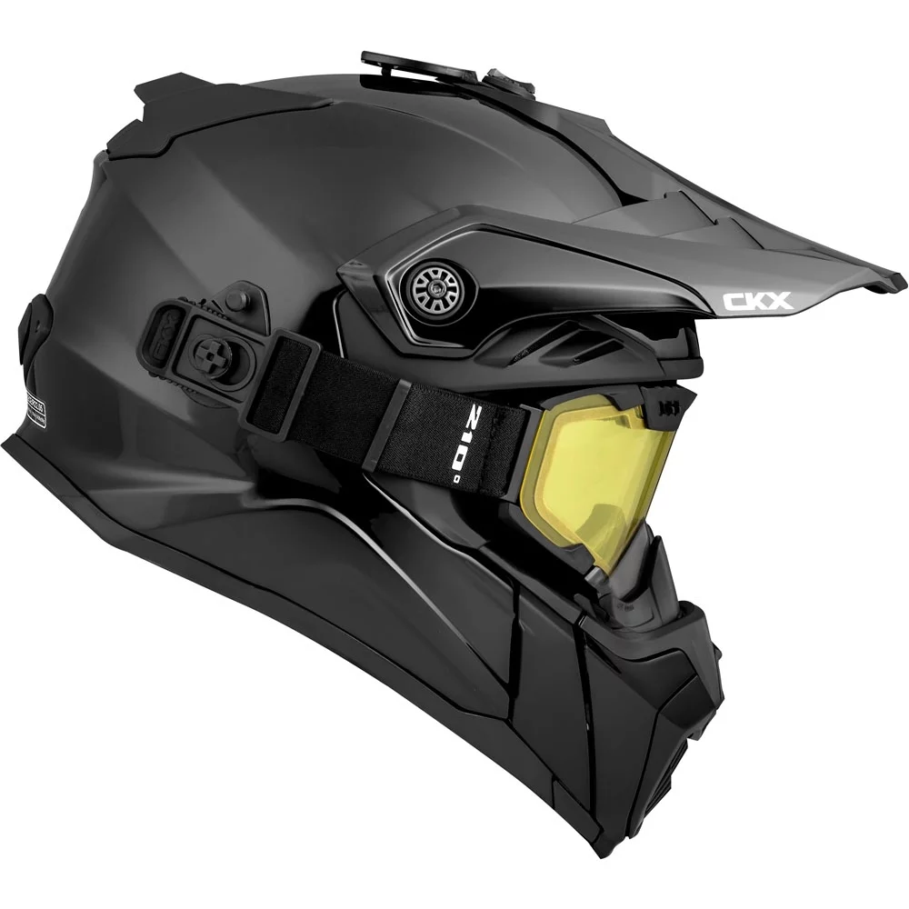 CKX Titan Air Flow Fiberglass Helmet - W/Electric Lens Goggles Black XS (2024)