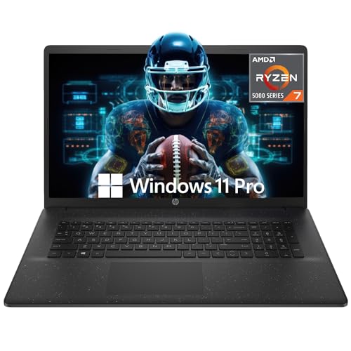 HP Newest 17.3'' IPS FHD Anti-Glare Display Laptop, AMD Ryzen 7 5700U Processor (Beats i9-10885H), Wi-Fi 6, Long Battery Life, Webcam, Bluetooth
