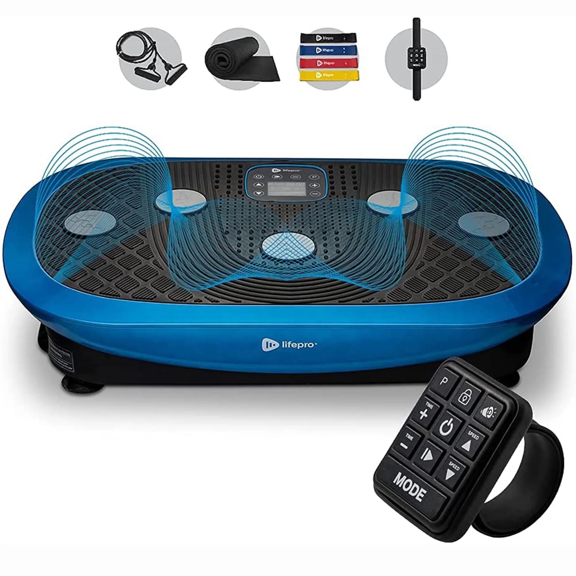 LifePro Rumblex Plus 4D Triple Oscillation Vibration Plate Home Workout Equipment, Blue - Radiant Selections