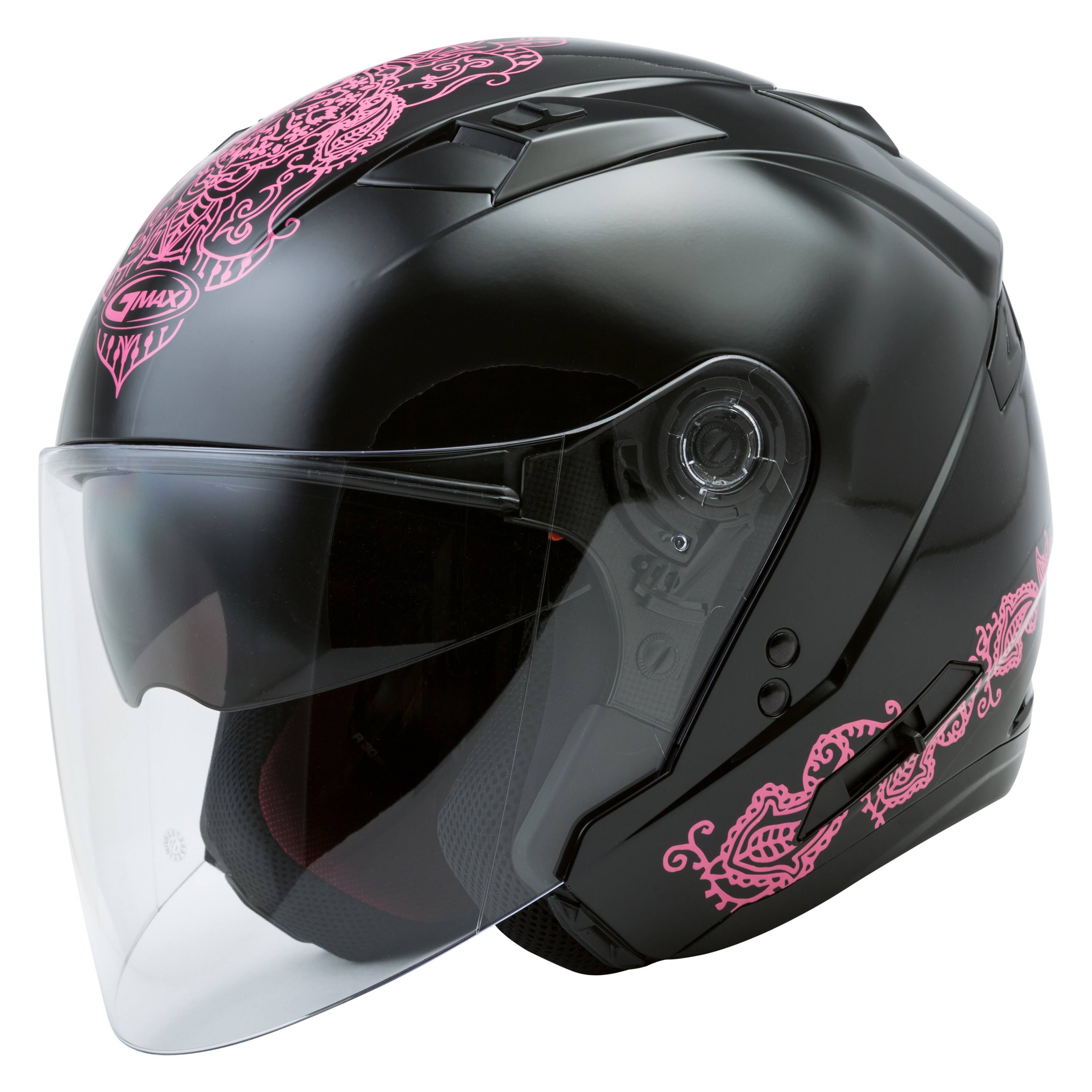 GMAX OF-77 Open-Face Eternal Helmet Black/Pink