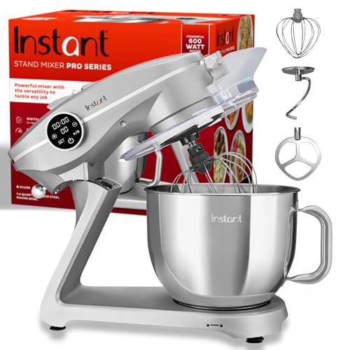 Instant Pot Stand Mixer Pro,600W 10-Speed Electric Mixer with Digital Interface,7.4-Qt Stainless Steel Bowl,From the Makers of Instant Pot