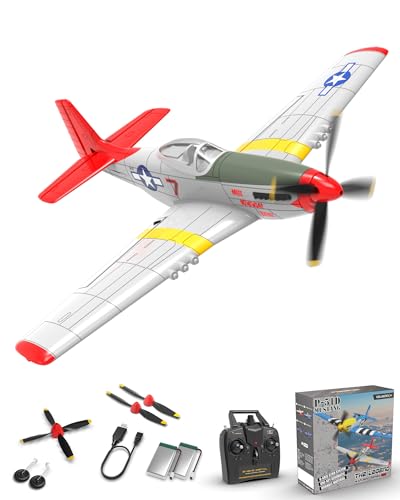 VOLANTEXRC RC Plane, 4 Channel Remote Control Airplane Fighter RTF with 6-Axis Gyro, 3 Modes & Aerobatics Easy to Fly
