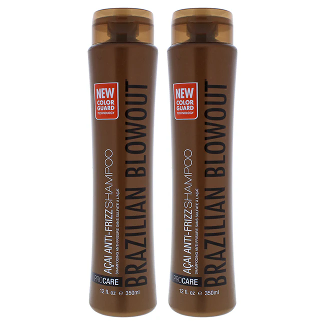 Acai Anti Frizz Shampoo by Brazilian Blowout for Unisex - 12 oz Shampoo - Pack of 2