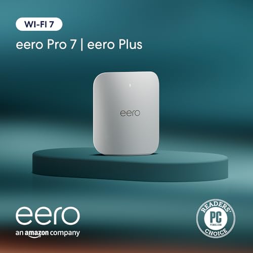 Introducing Amazon eero Pro 7 tri-band mesh Wi-Fi 7 router (newest model) - Supports internet plans up to 5 Gbps, Coverage up to 6,000 sq. ft.