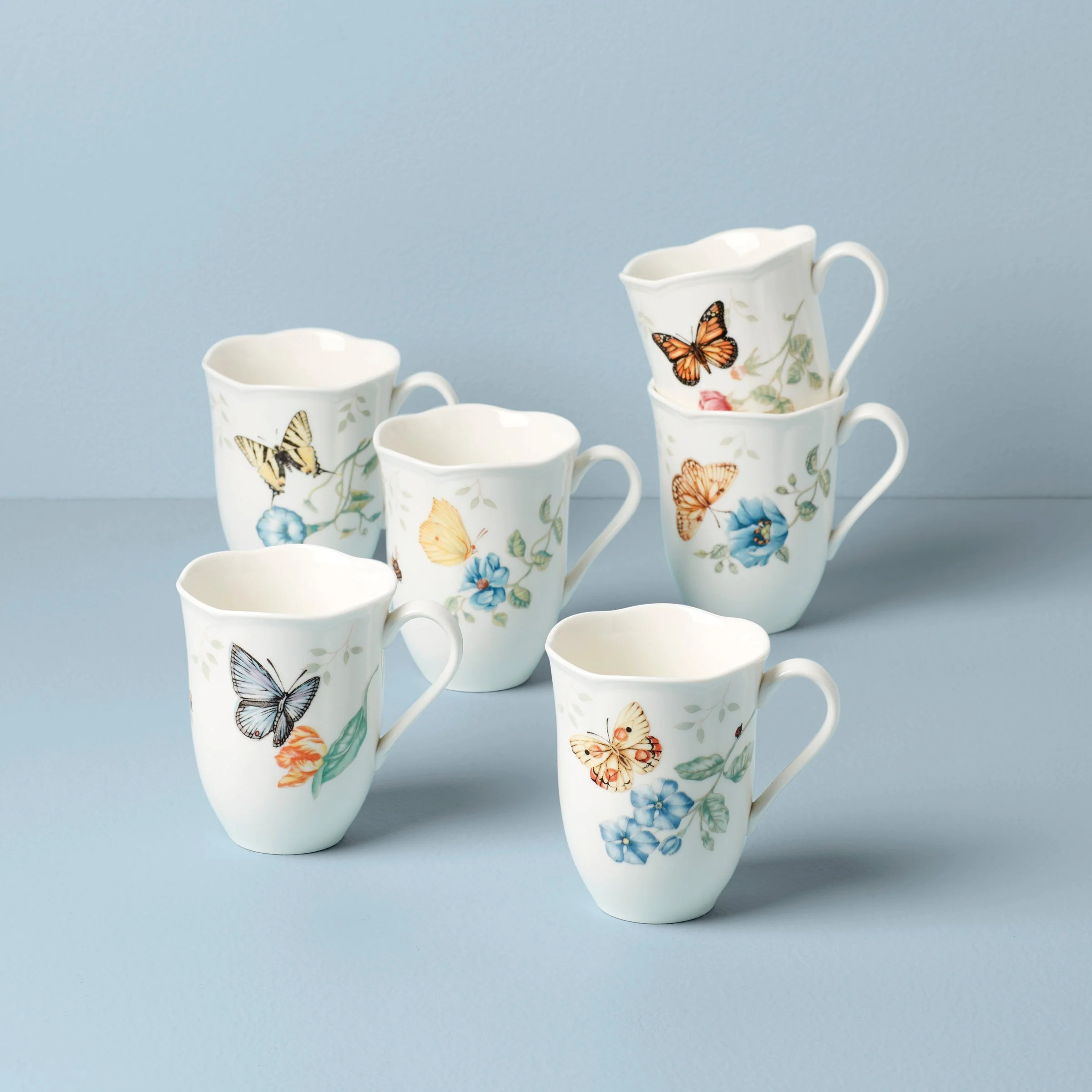 Butterfly Meadow Mugs Set of 6 by Lenox