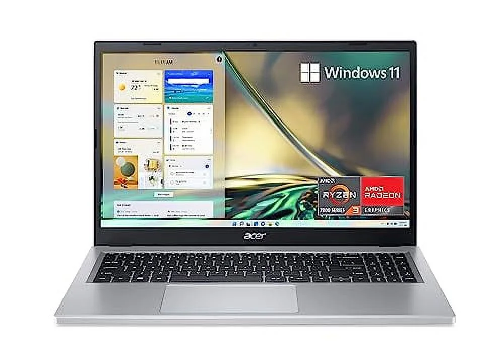 Acer Aspire 3 A315-24P-R7VH Slim Laptop | 15.6" Full HD IPS Display | AMD Ryzen 3 7320U Quad-Core Processor | AMD Radeon Graphics | 8GB LPDDR5 |