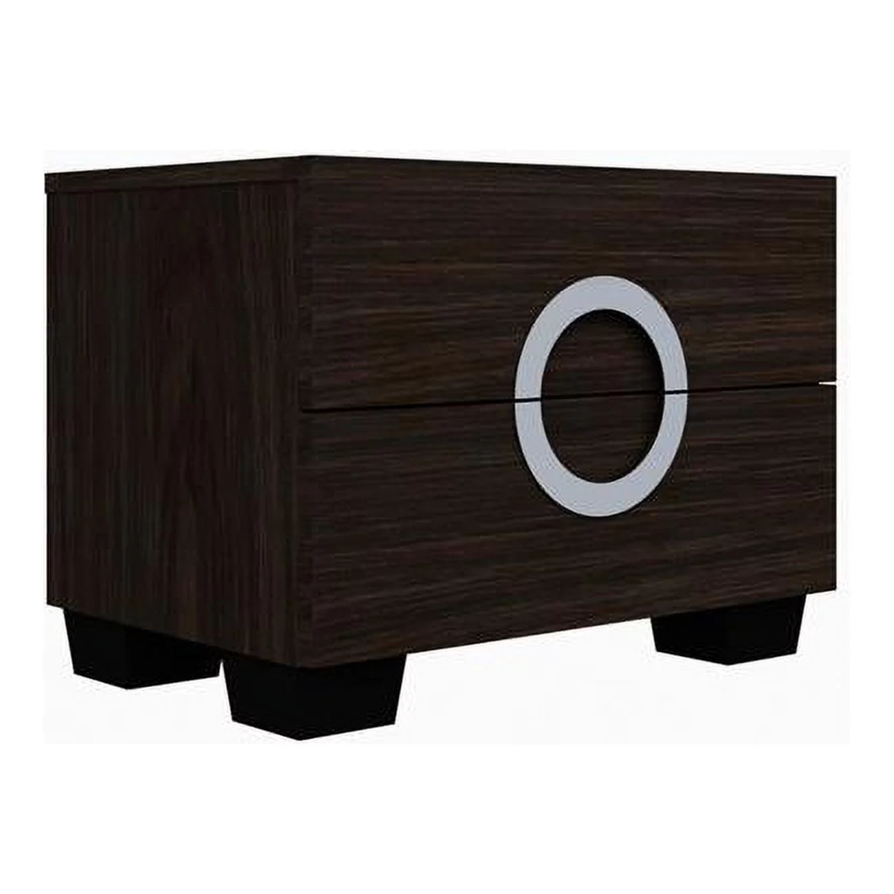 Refined High Gloss Nightstand, Wenge - 18 in.
