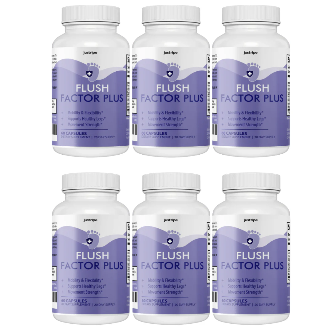 Flush Factor Plus Capsules for Digestive Health & Weight Management -6 Bottles - Kansas Nuitrition - HNZSDS