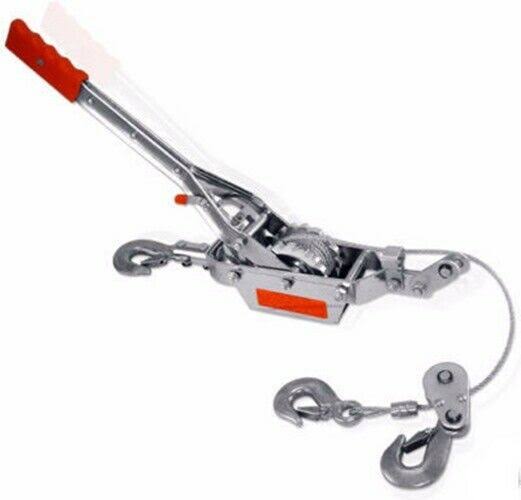 4 Ton 3 Hook Comealong Winch Hoist Hand Power Puller Cable Come Along Tool Pull 89029
