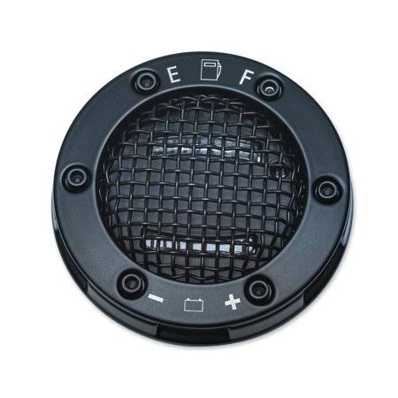 Kuryakyn LED Mesh Black Fuel and Battery Gauge Gas Cap 6551