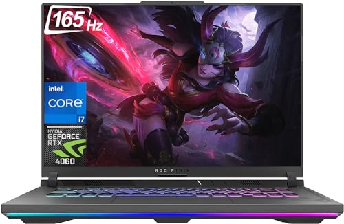Asus ROG Strix G16 Gaming Laptop 2023 Newest, 16" 165Hz Display, Intel Core i7-13650HX, NVIDIA GeForce RTX 4060, 32GB DDR5 RAM, 1TB SSD