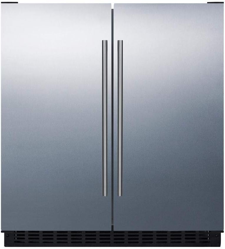 FFRF3070BSS 30" Side-by-Side Compact Refrigerator and Freezer with 5.4 cu. ft. Capacity LED Lighting Frost Free Operation High Temperature and Open