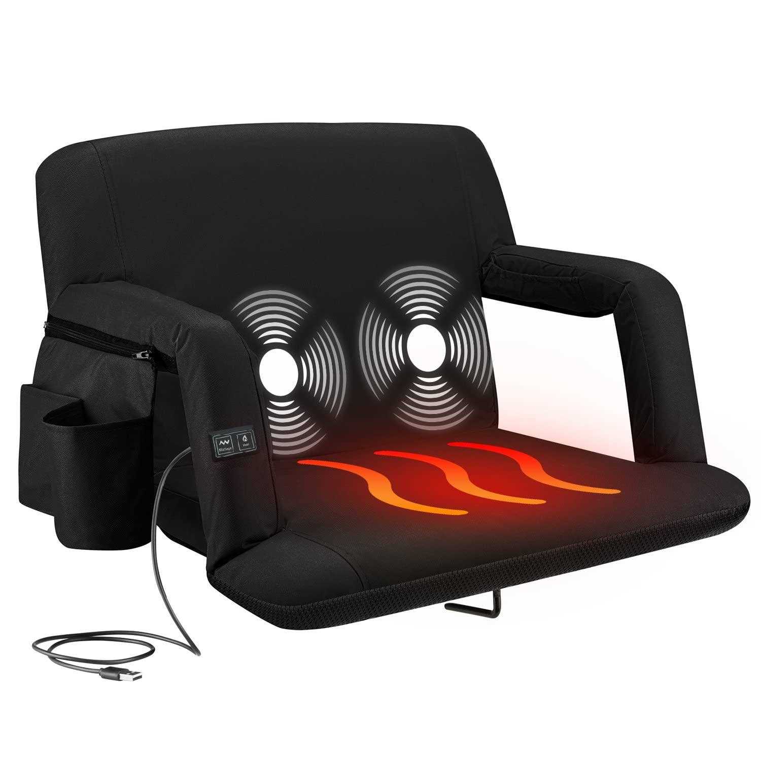 Alpcour Heated Massage Reclining Stadium Seat - Sports Supplies Online Store