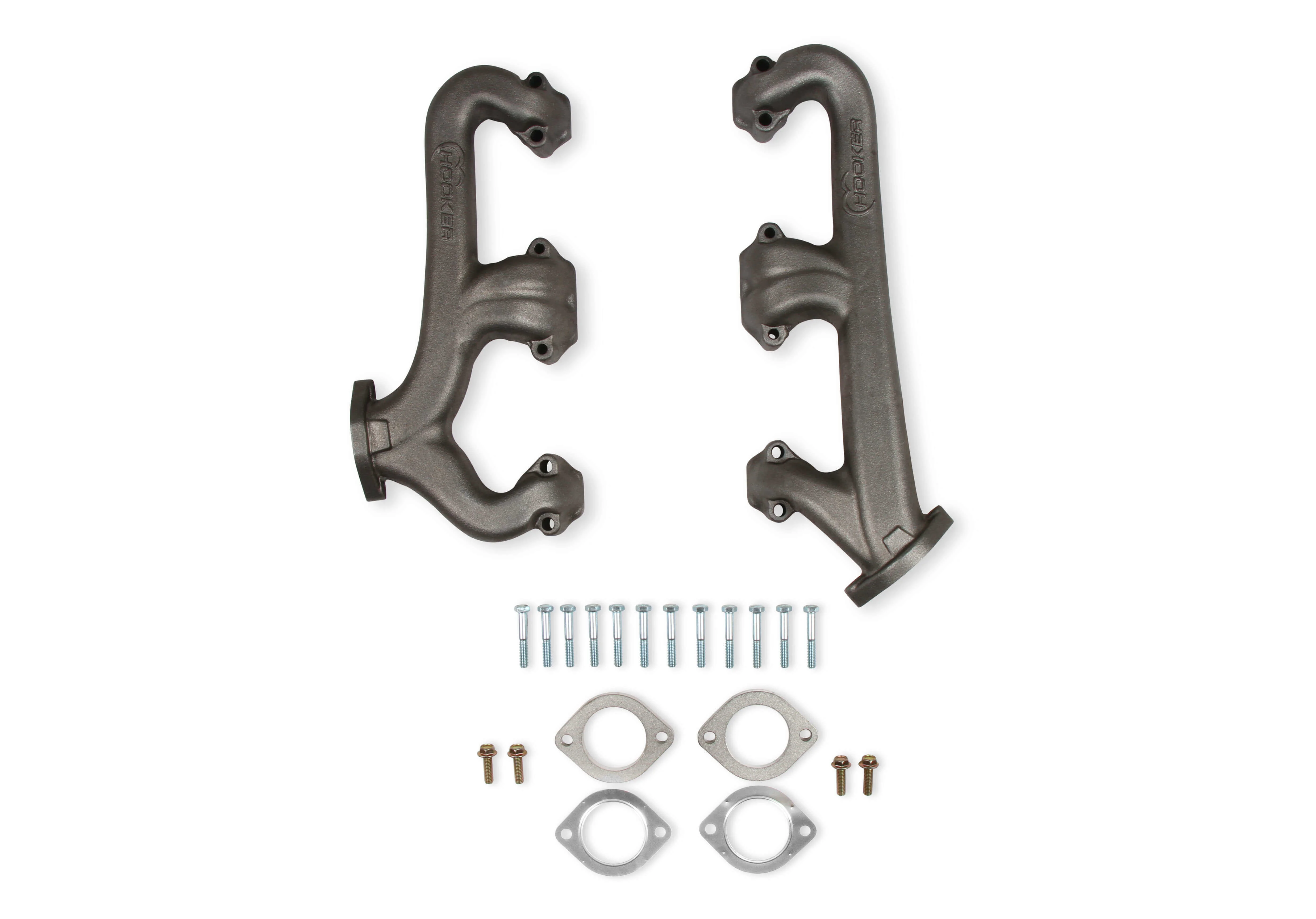 Hooker 8527HKR Cast Iron Exhaust Manifolds D-Port Natural Fits select: 1967-1974 CHEVROLET CAMARO, 1968-1969 CHEVROLET CHEVELLE