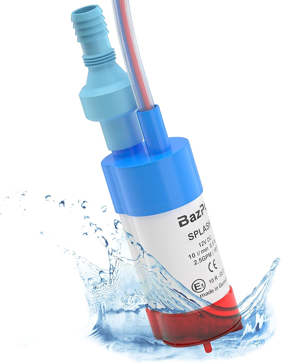BAZPO 12V Mini Portable Submersible Water Pump | for RV, Camper, Aquarium, Hydroponic, Well, Jug