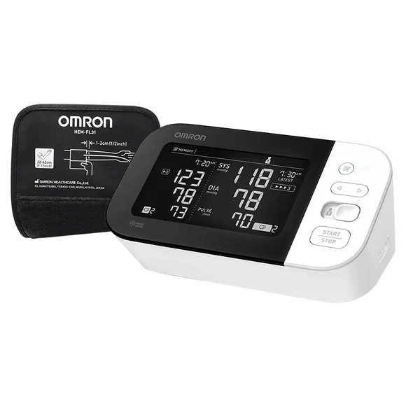 OMRON BP7450 10 Series Wireless Upper Arm Blood Pressure Monitor & HEM-FL31-B 9-Inch to 17-Inch Easy-Wrap ComFit Cuff - Kansas Nuitrition - HNZSDS