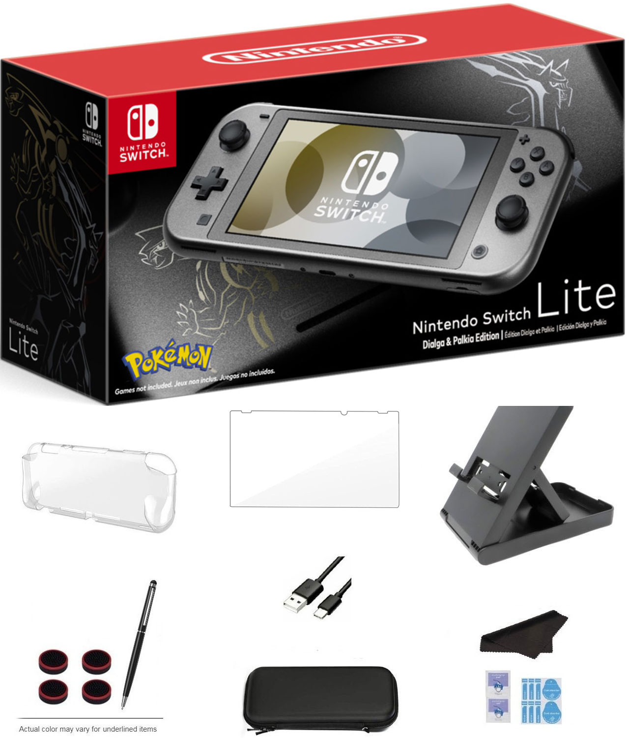 Nintendo Switch Lite Console, Metallic Gray,5.5” LCD Touch 1280x720 Screen