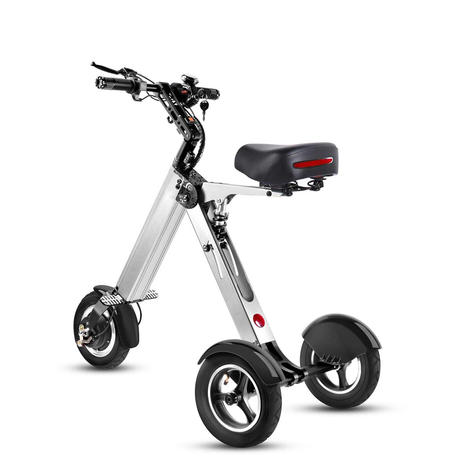 Topmate ES32 Electric Scooter Tricycle for Adult, Foldable 3 Wheel Mobility Scooter with Reverse Function, Key Switch and Electric