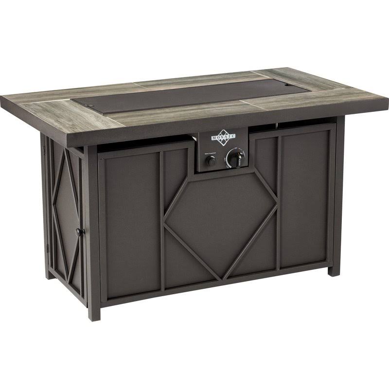 Mosaic 42 in x 24 in Kingsland GAS Fire Pit Black/Brown - Patio Accessories/Heating at Academy Sports