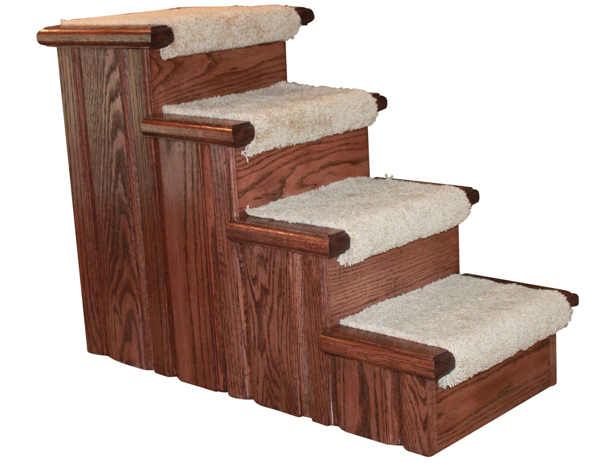 Premier Pet Steps Tall Raised Panel Dog Steps Carpeted
