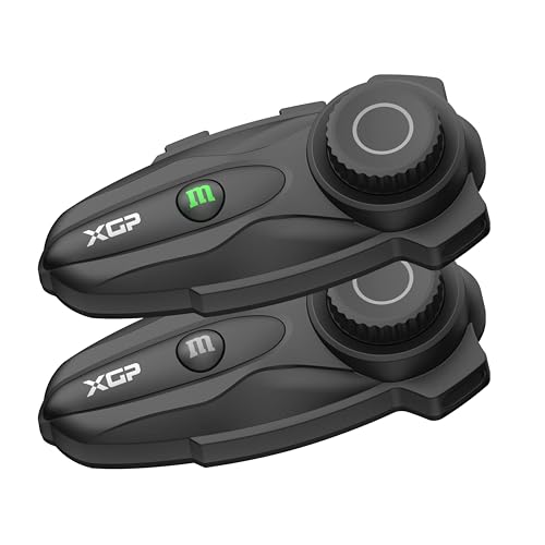 Motorcycle Bluetooth Headset V5.2 with Music Sharing, 2-Way Motorcycle Helmet Bluetooth with IP67 Waterproof