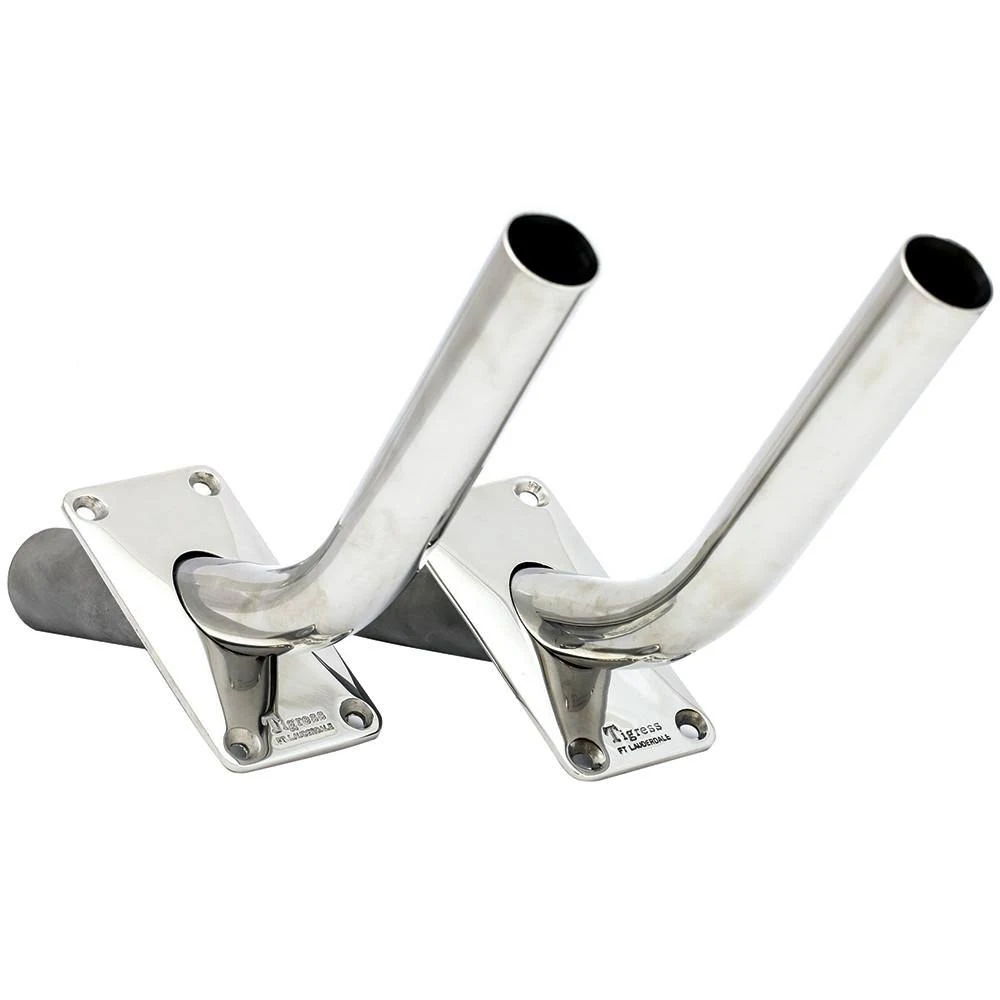 Tigress Gunnel Mount Outrigger Holders - Cast 316 S.S. - 1-1/8x22 I.D.- Pair