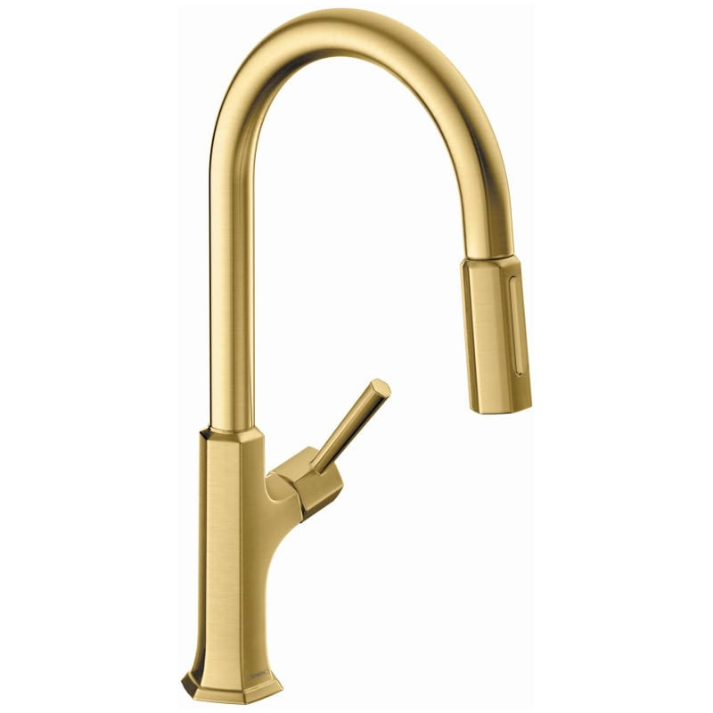Hansgrohe 04827250 Locarno Single Handle Kitchen Faucet Finish: Brushed Gold Optic