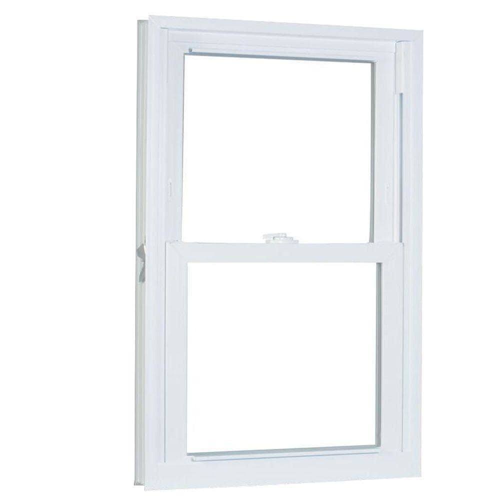 American Craftsman 31.75 in. x 57.25 in. 70 Series Pro Double Hung White Vinyl Window with Buck Frame 3258786