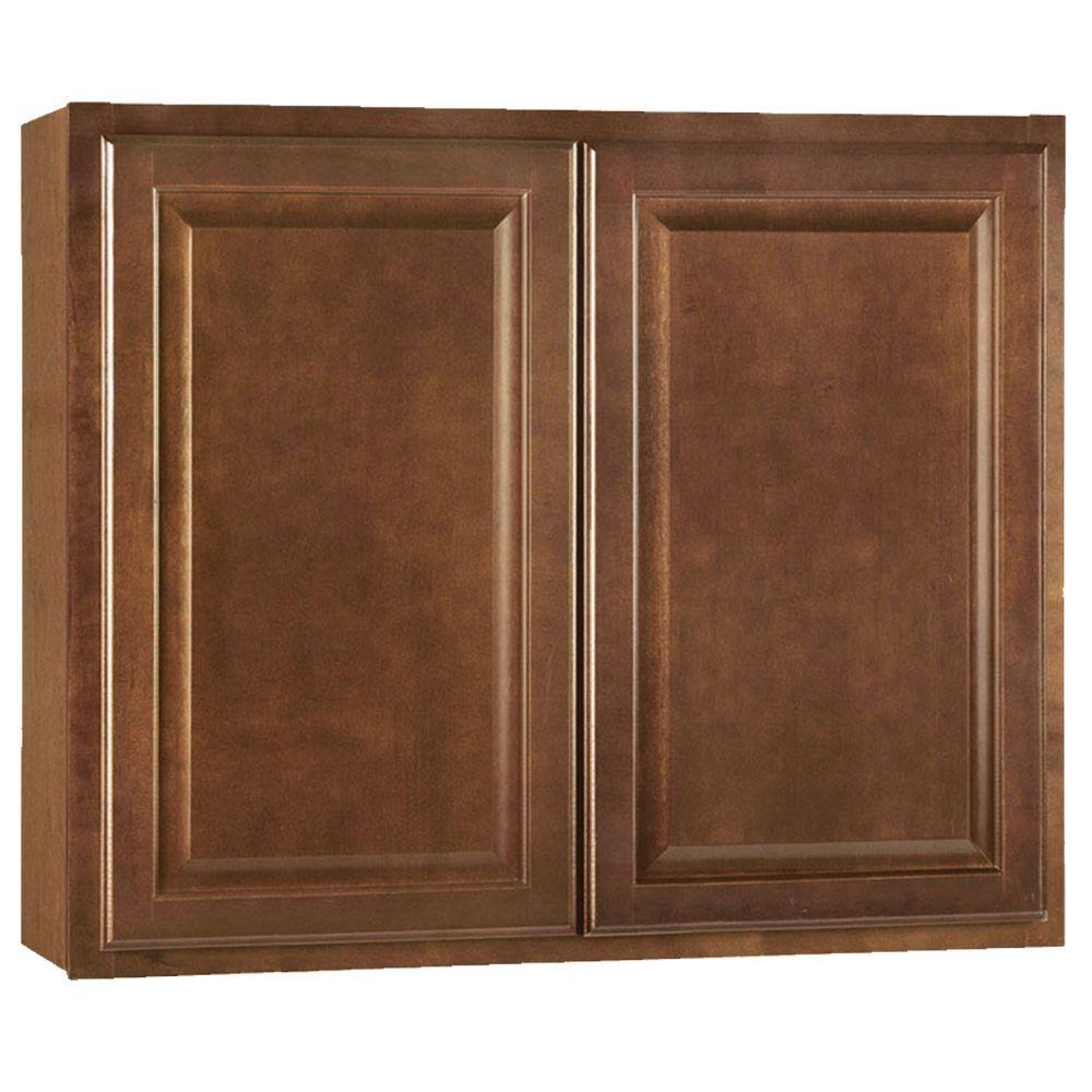 Hampton Assembled 36x30x12 in. Wall Kitchen Cabinet in Cognac - Megean