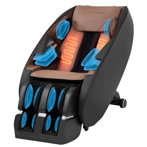 FDW Shiatsu Massage Chairs Full Body and Recliner Zero Gravity Massage Chair Electric with Built-in Heart Foot Roller Air Massage Easy to Move for