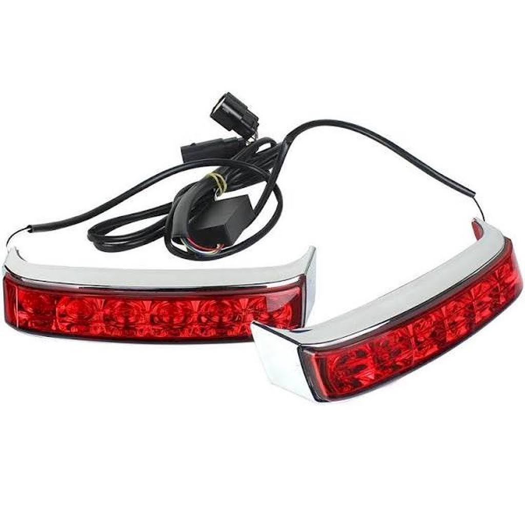 Eagle Lights Saddle-Lights Saddle Bag LED Lights for 2014 to Current Harley Davidson Touring Models Black - Megean