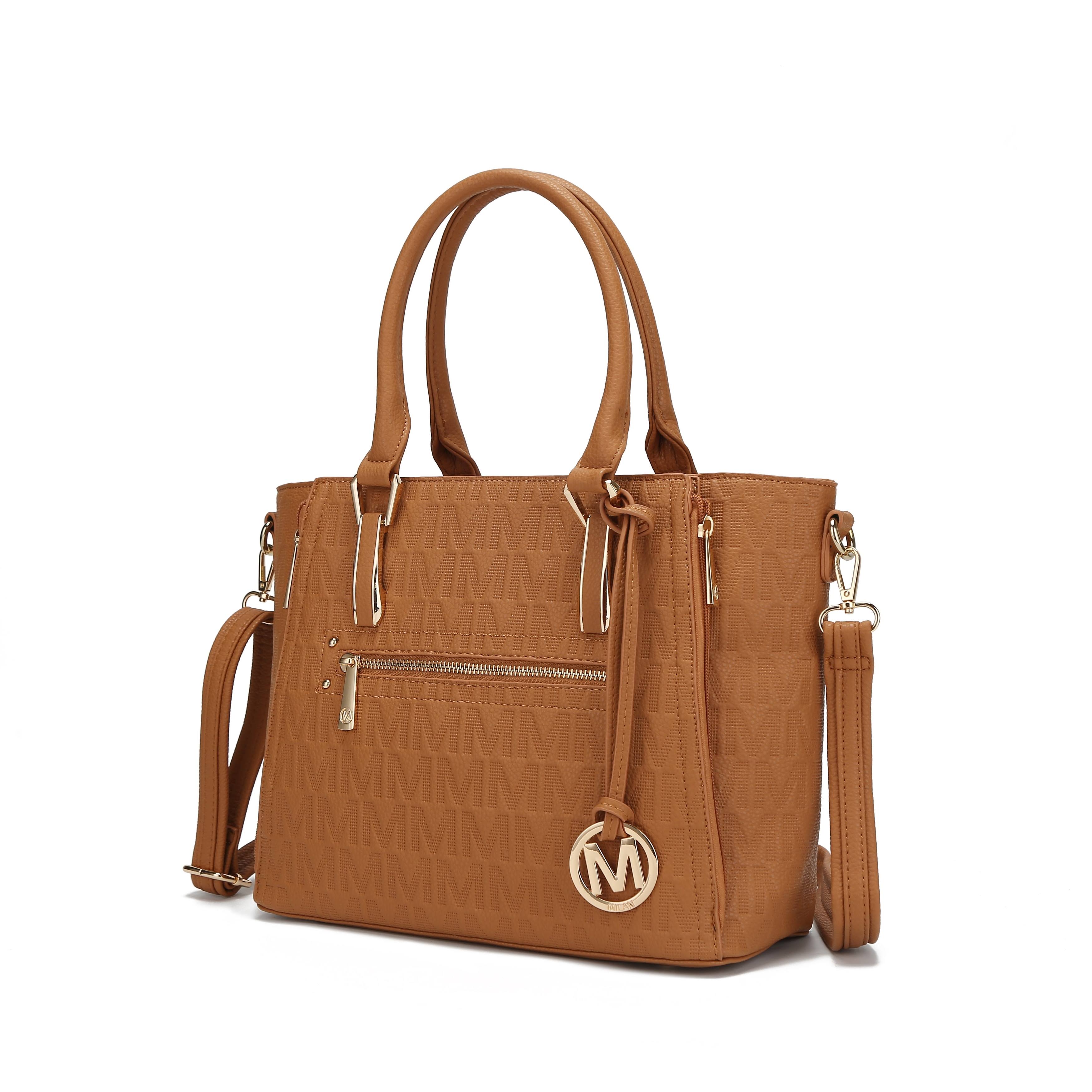 MKF Collection Cairo M Signature Satchel Bag by Mia K. - Tan