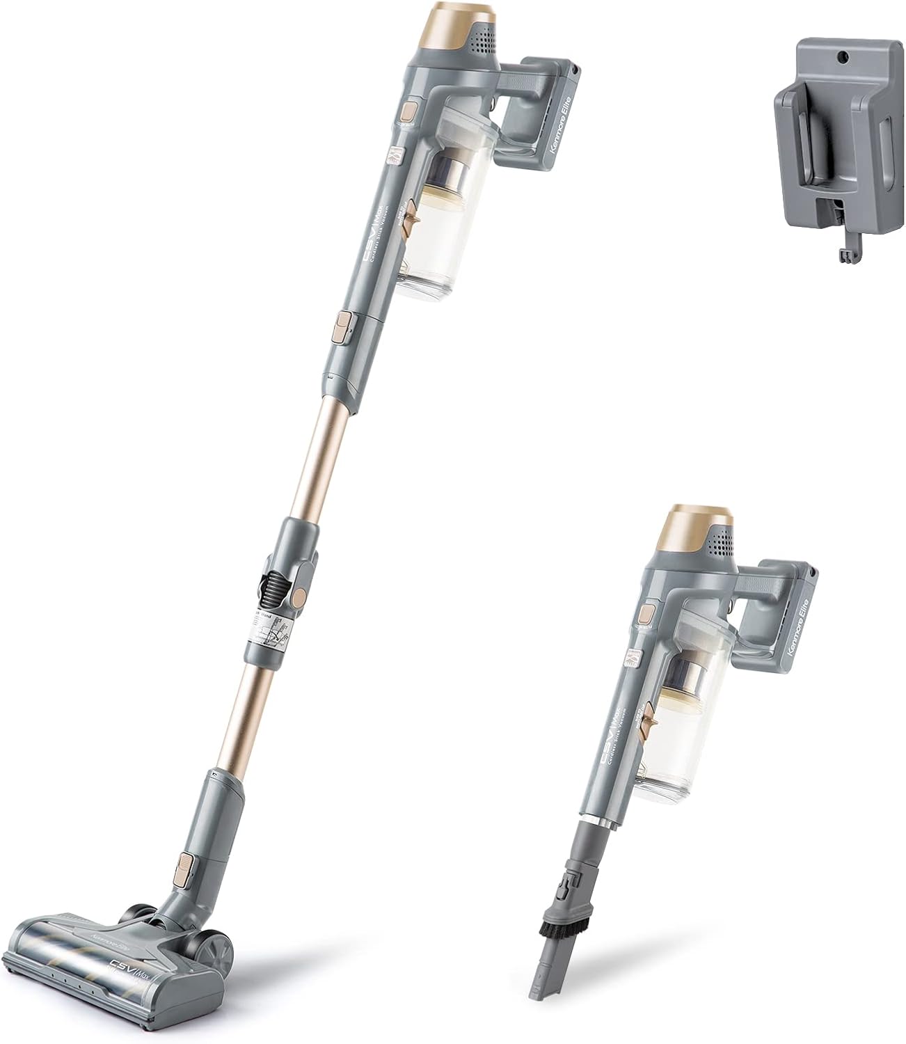 Kenmore DS4095 21.6V Cordless Stick Vacuum Lightweight Cleaner with 2-Speed Power Control, LED Headlight, Converts to Handheld for Hardwood Floors