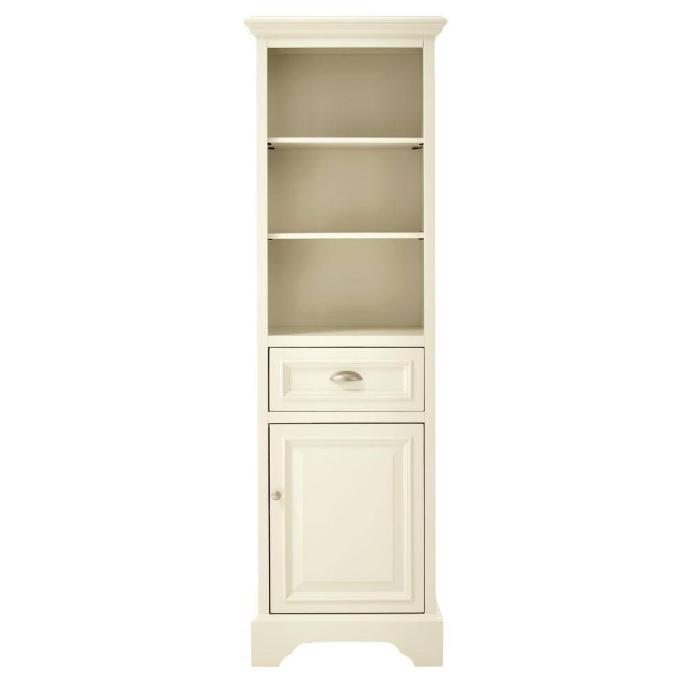 Home Decorators Collection Sadie 20 in. W Linen Cabinet in Matte Pearl