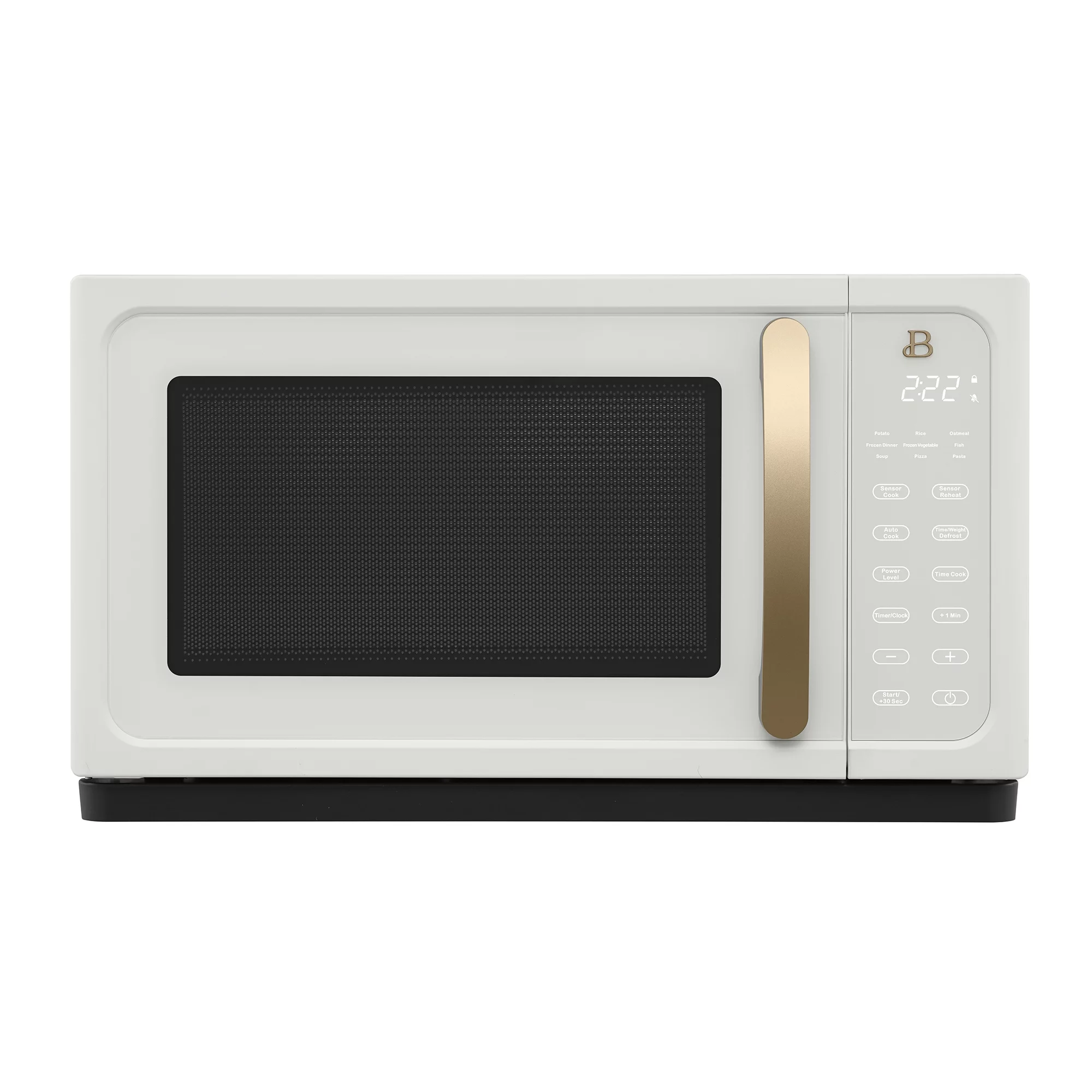 Beautiful 1.1 Cu ft 1000 Watt, Sensor Microwave Oven, White Icing by Drew Barrymore, New - Radiant Selections