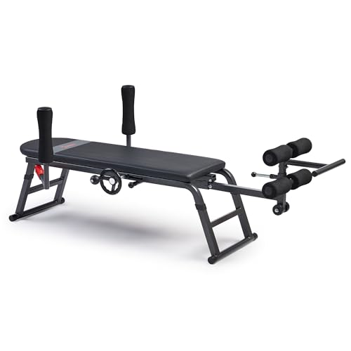Sunny Health & Fitness Full Body Inversion Traction & Stretch Decompression Machine for Lumbar Stretching, Lower Back Pain Relief