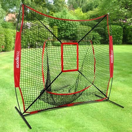 Zeny 7&7& Baseball Softball Practice Net w/STRIKE Zone Hitting Batting Catching Pitching Training Net w/Carry Bag, Backstop Scre