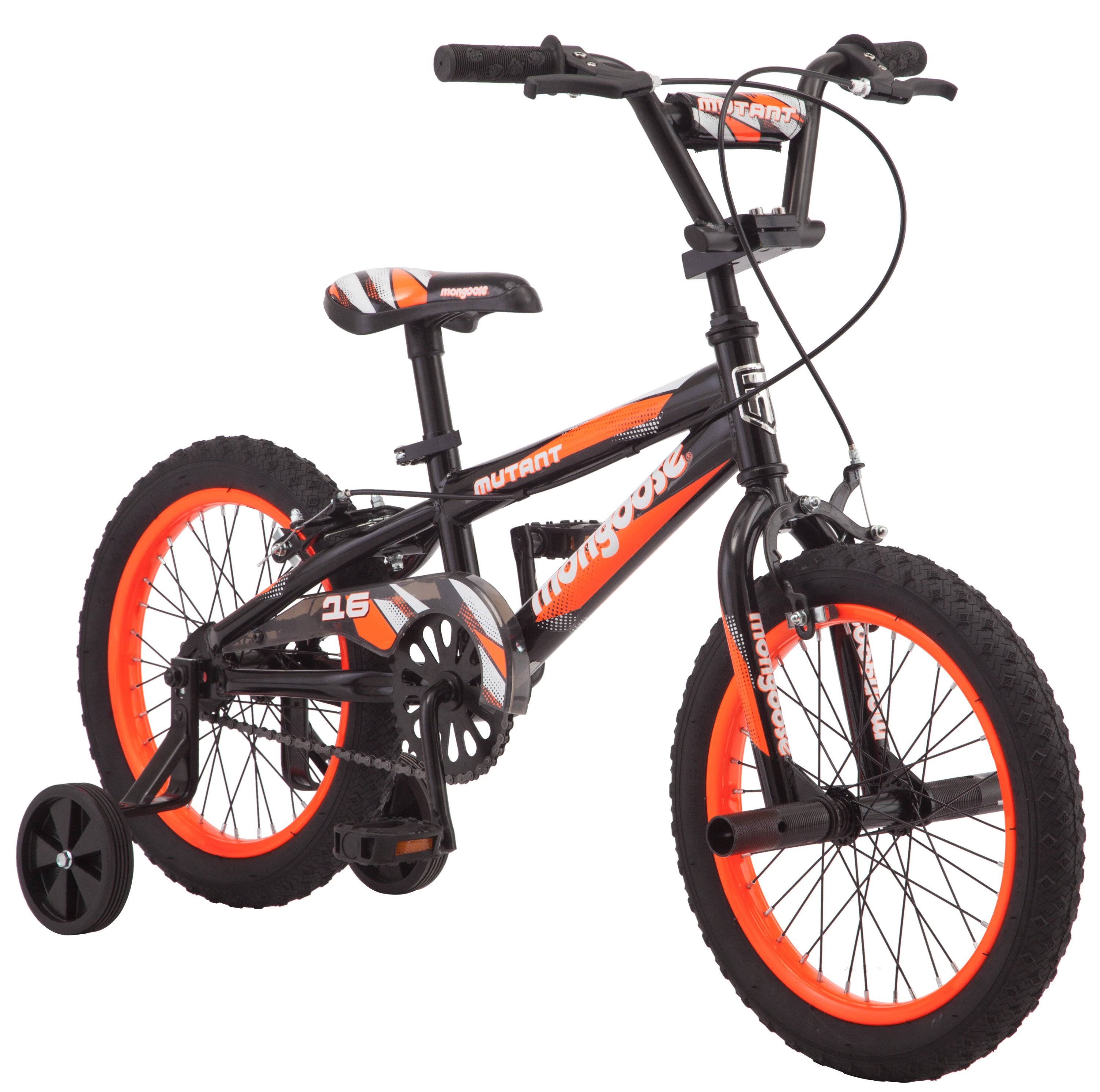 Mongoose 16" Mutant Kids BMX-Style Bike Black &amp; Orange - Megean