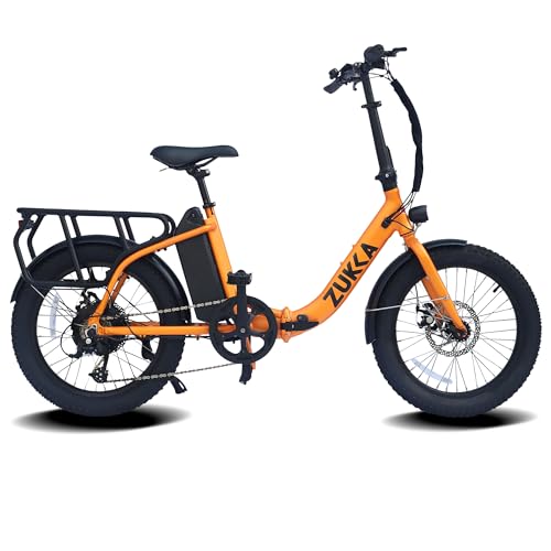L-TWOO Folding Electric Bike 500W Motor Aluminium Alloy 48v 15Ah Li-ion Disc Brake 7 Speed Gear 20" Wheel E-Bike with Front Headlight