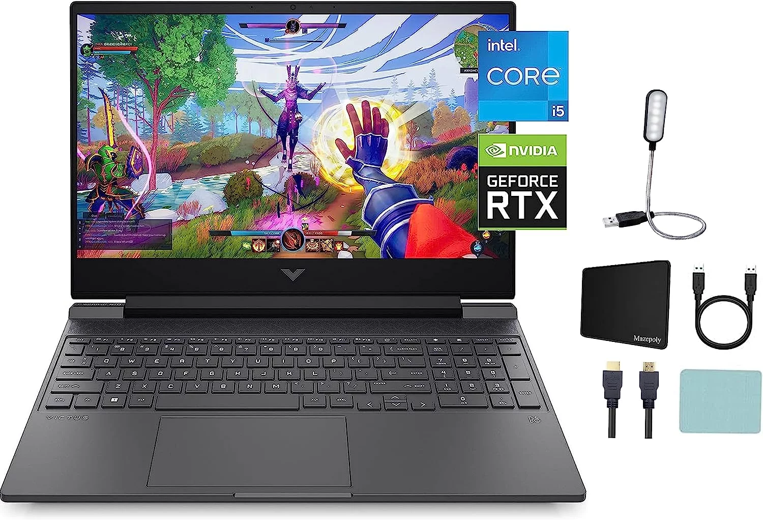 HP Victus 15.6'' FHD 15 Gaming Laptop, NVIDIA GeForce RTX 3050, 12th Gen Intel Core i5-12500H, 16GB RAM, 1TB M.2 PCIe SSD, Windows 11 Home