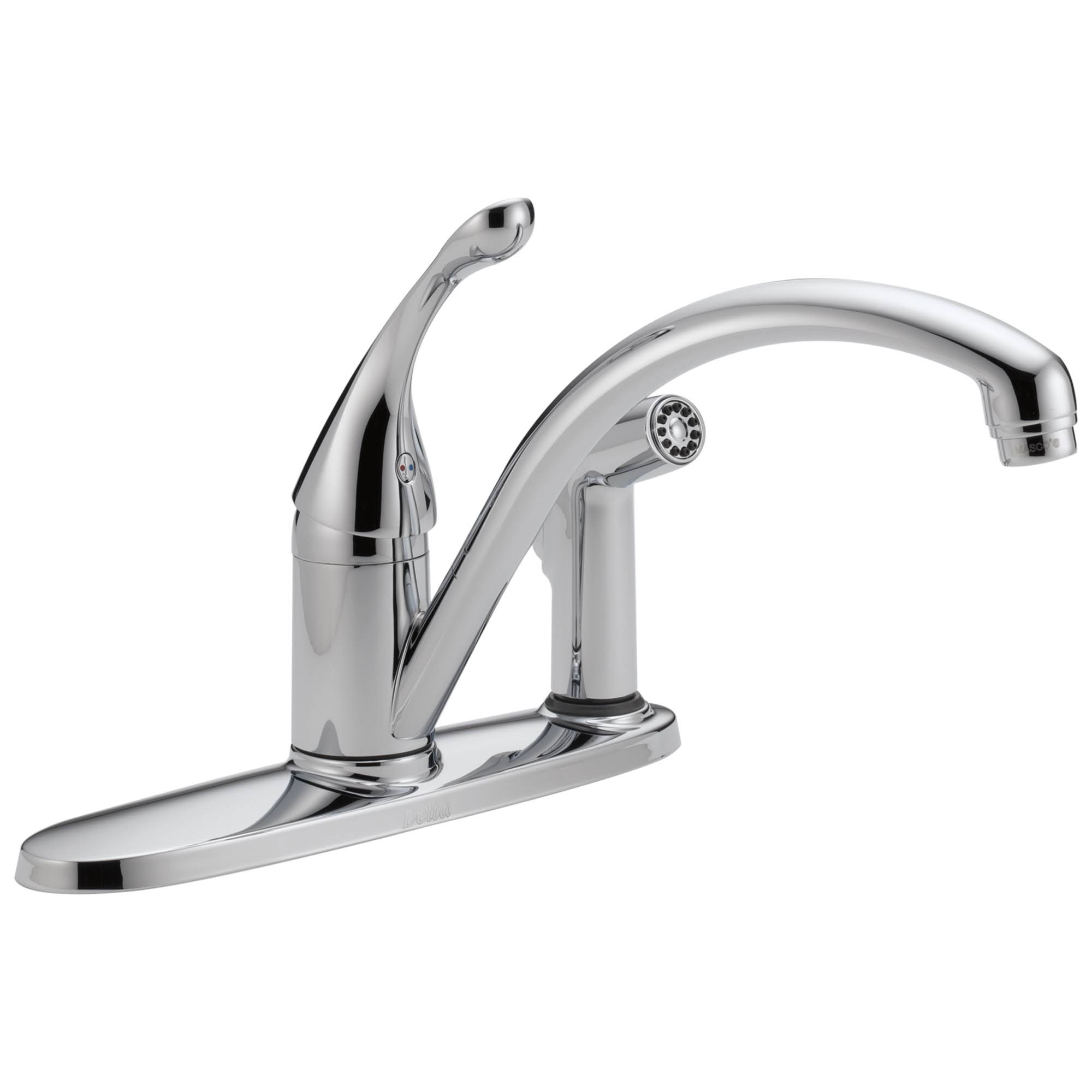 Delta - 340-DST - Collins Single Handle Kitchen Faucet with Integral Spray Chrome