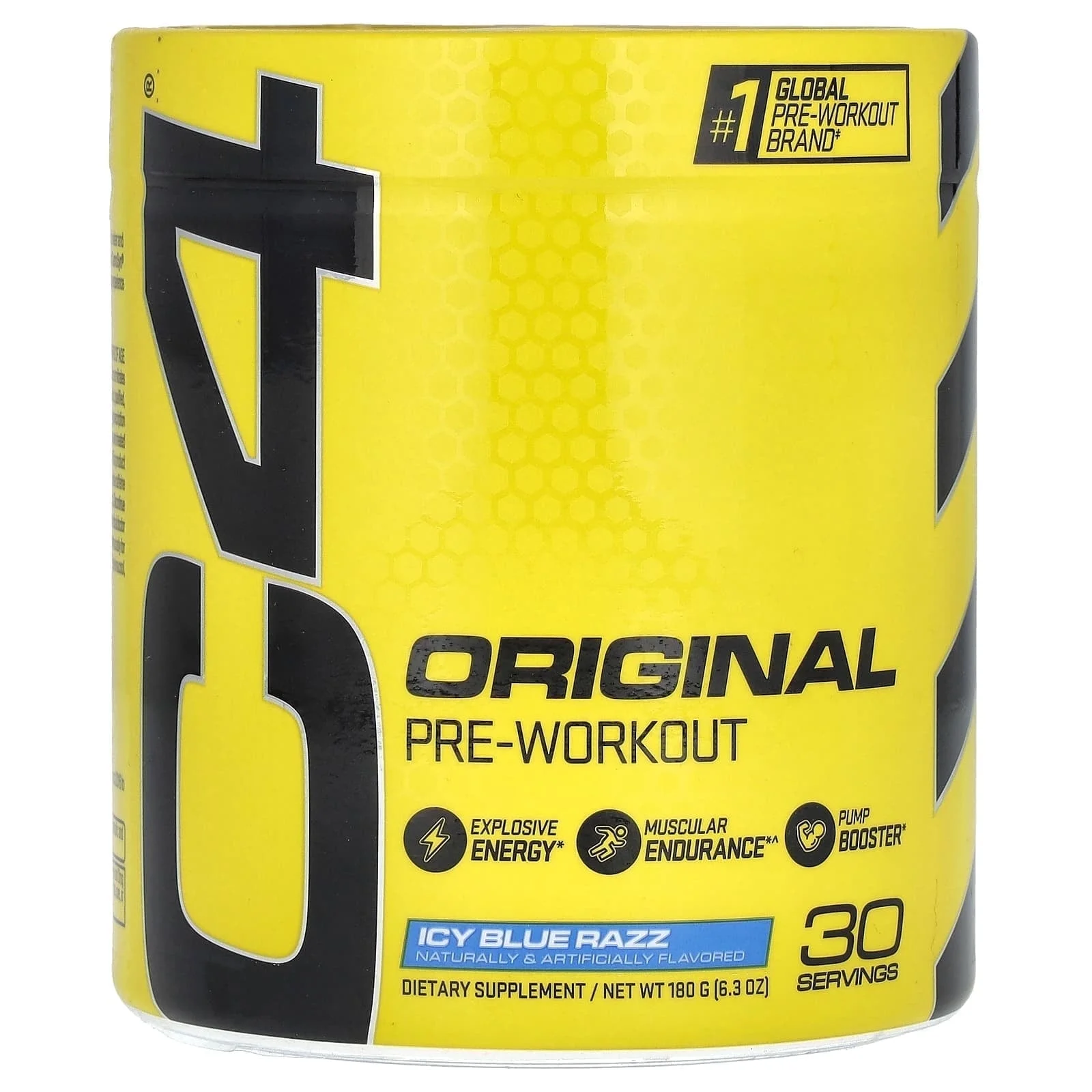 Cellucor, C4 Original Explosive, Pre-Workout, Icy Blue Razz, 6.3 oz Pack of 3 - Curated Treasures Market