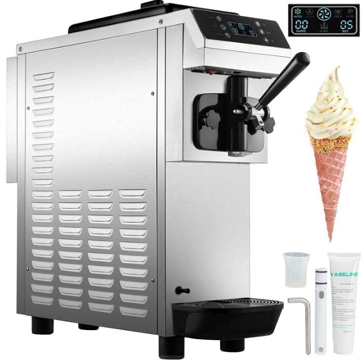 VEVOR Soft Serve Ice Cream Machine for home,3.4 Gal/H Commercial Machine,Single Flavor Ice Cream Maker