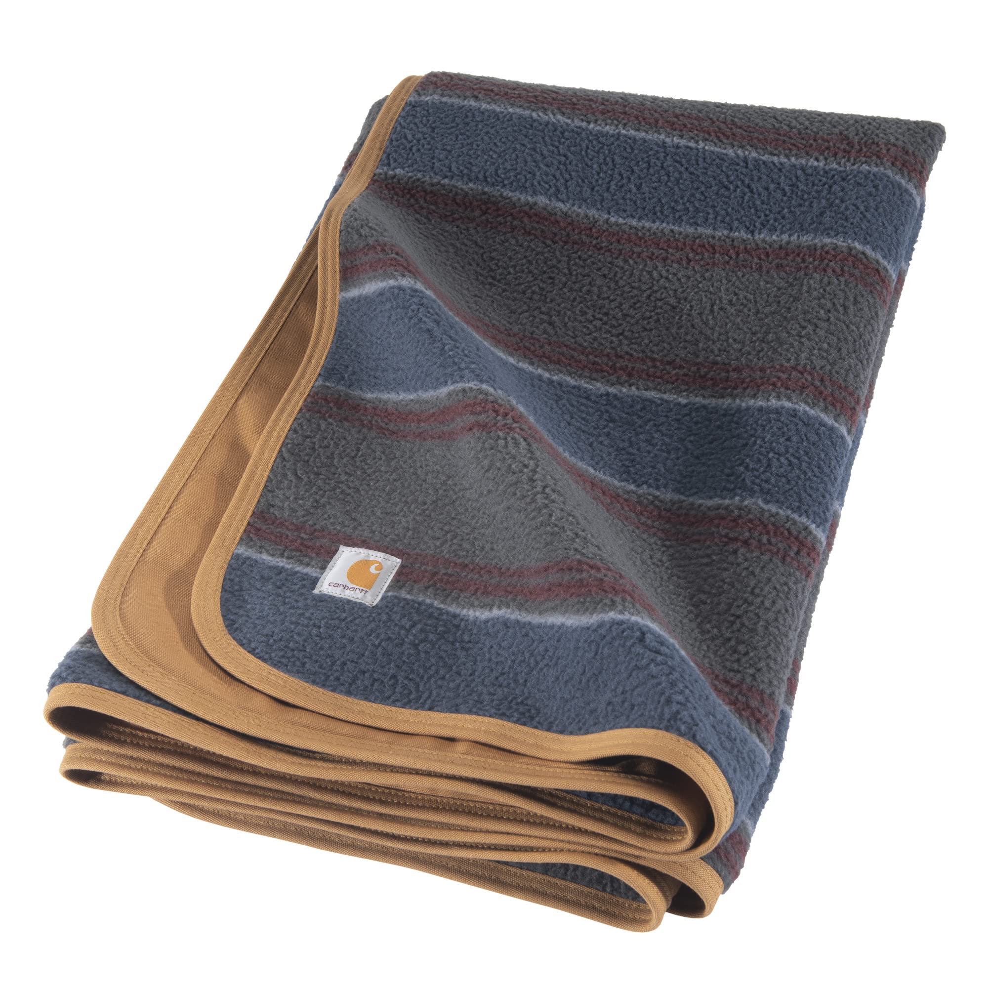 Carhartt Firm Duck Sherpa-Lined Throw Blanket, Reversible Pet Blanket