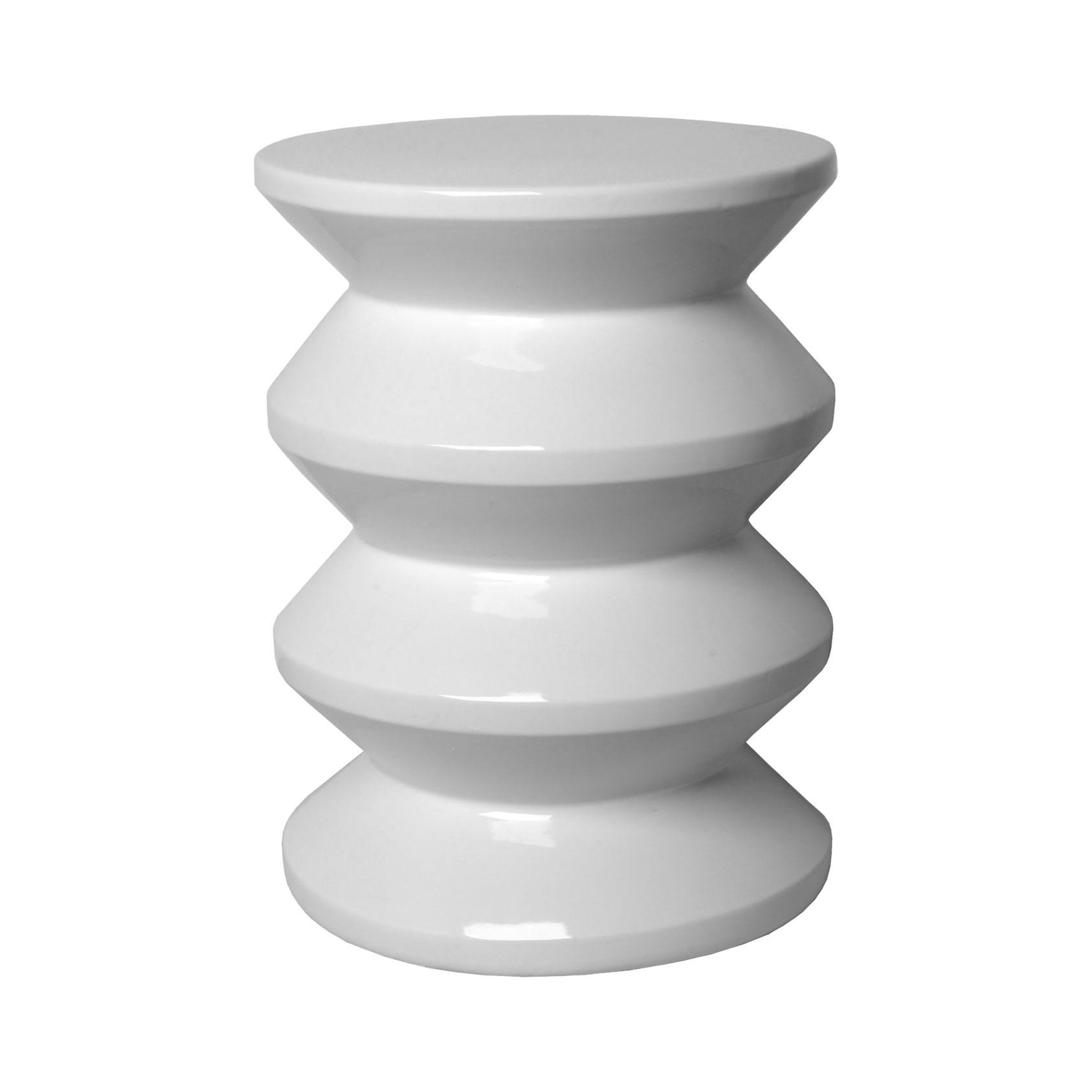 Emissary Accordion Garden Stool - White
