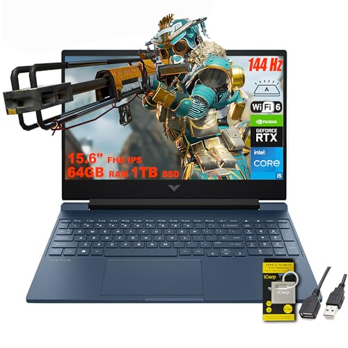 HP Victus 15 Gaming Laptop 15.6 FHD IPS Anti-Glare 144Hz Intel 8-core i5-12450H (Beat i7-11800H) 16GB RAM 512GB SSD GeForce RTX 3050 Backlit B&O Fast