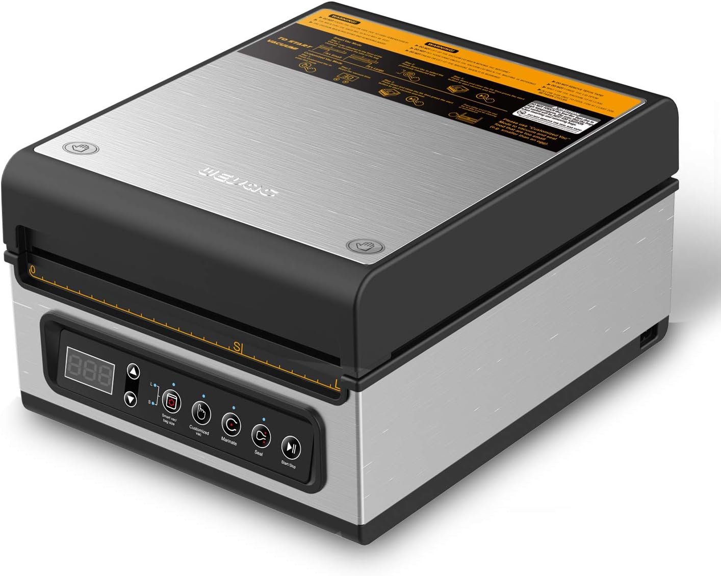 Wevac Chamber Vacuum Sealer, CV10, ideal for liquid or juicy food including Fresh Meats, Soups, Sauces and Marinades. Compact design, Heavy duty