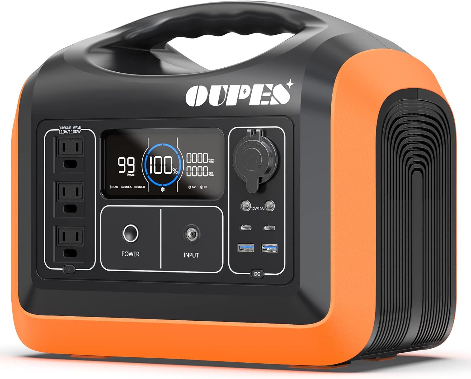 Portable Power Station 1100W, OUPES Solar Generator 992Wh��310,000mAh )