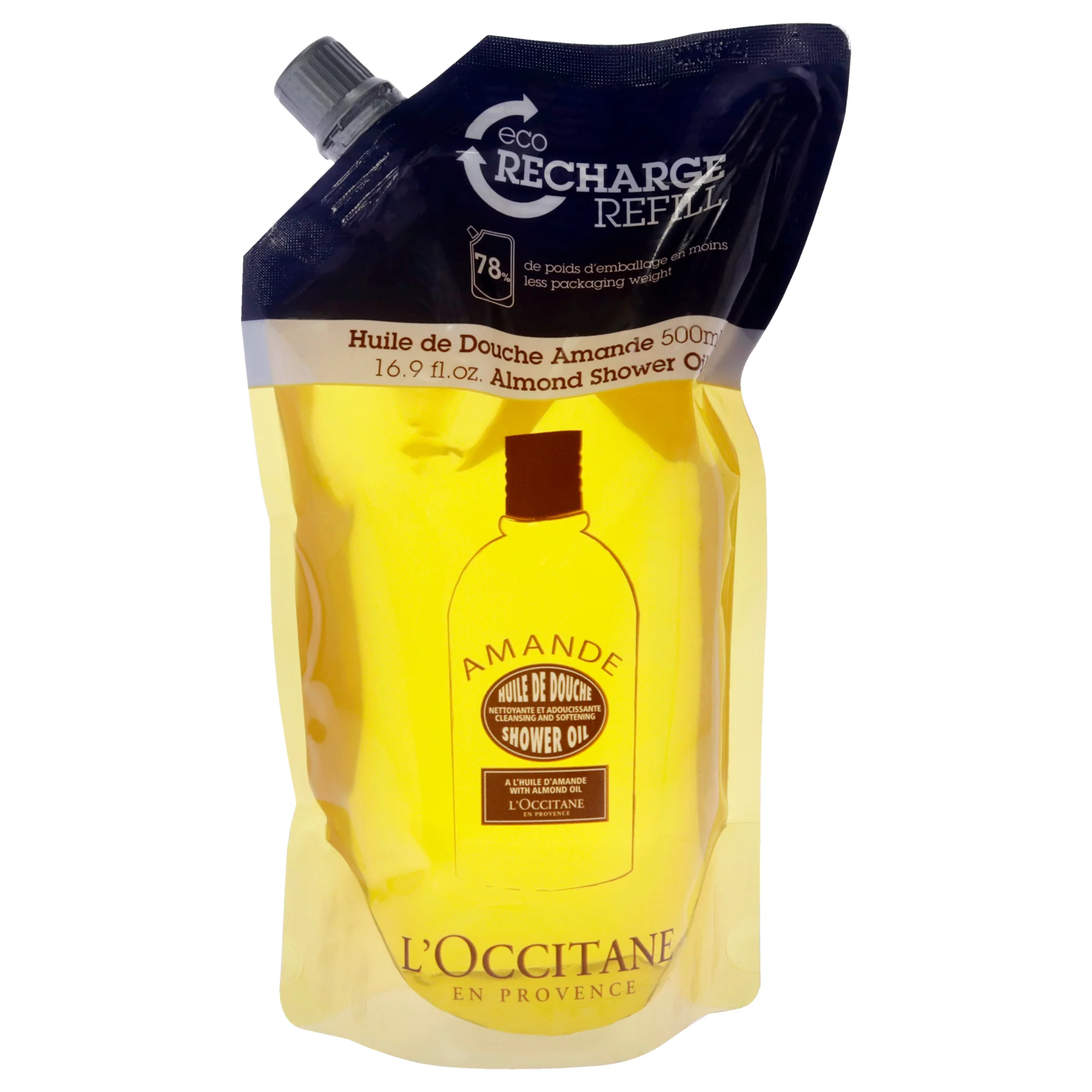 Almond Shower Oil Refill by LOccitane for Unisex - 16.9 oz Shower Oil (Refill)